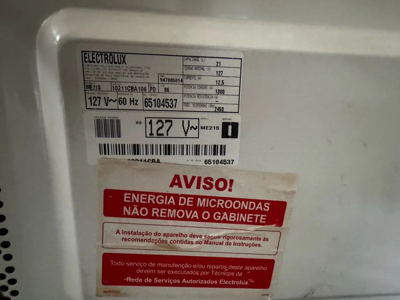 Microondas 127v Eletrolux COM PROBLEMA - Foto 3