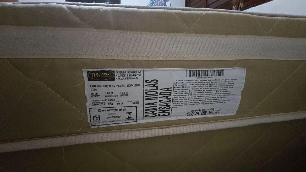 Cama box casal molas ensacadas, semi nova!! - Foto 3