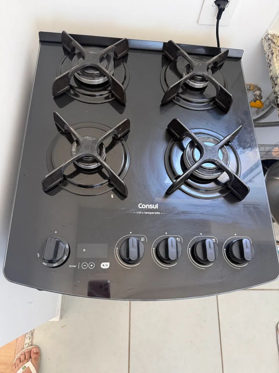 Fogão cônsul com mesa de vidro - Foto 2