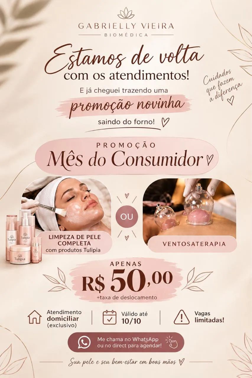 Limpeza de pele ou ventosaterapia 