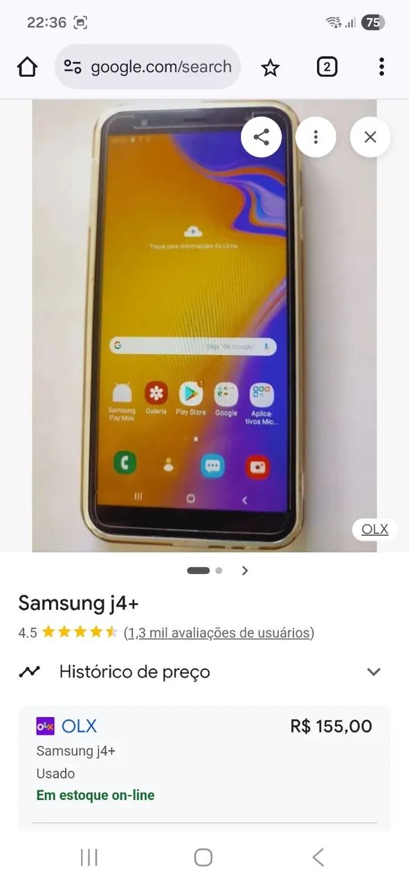 Celular Samsung Galaxy J4+ dourado - Foto 3