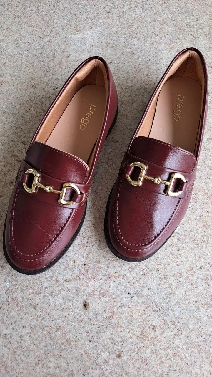 Mocassim prego cor marsala