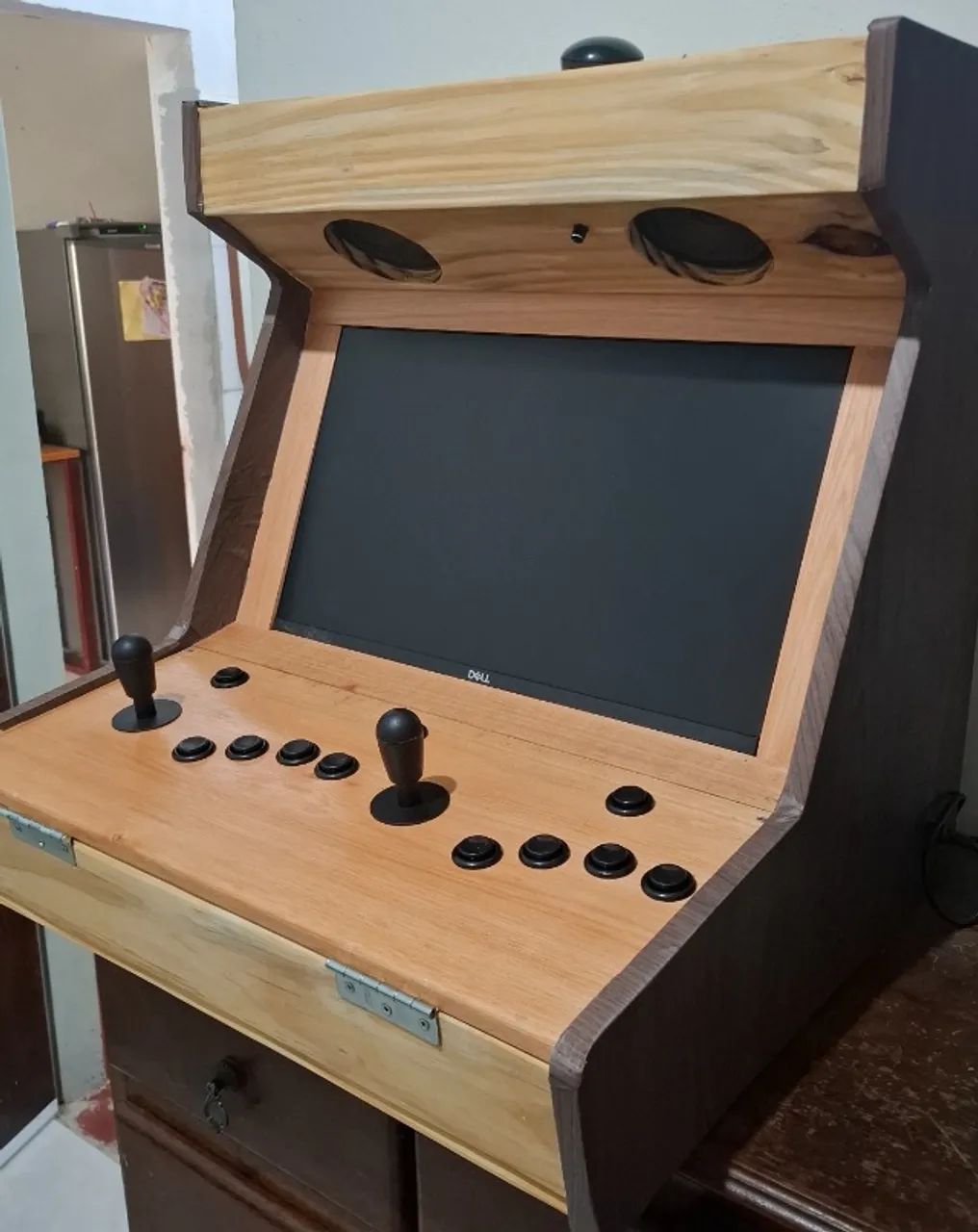  Bartop Arcade Fliperama Artesanal em Madeira - Foto 3