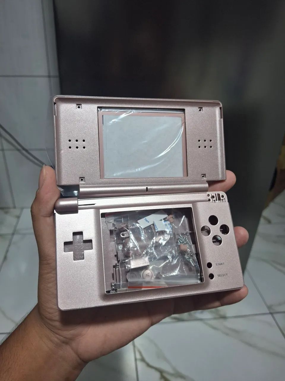 Carcaça Nintendo DS Lite - Rose Gold - Foto 3