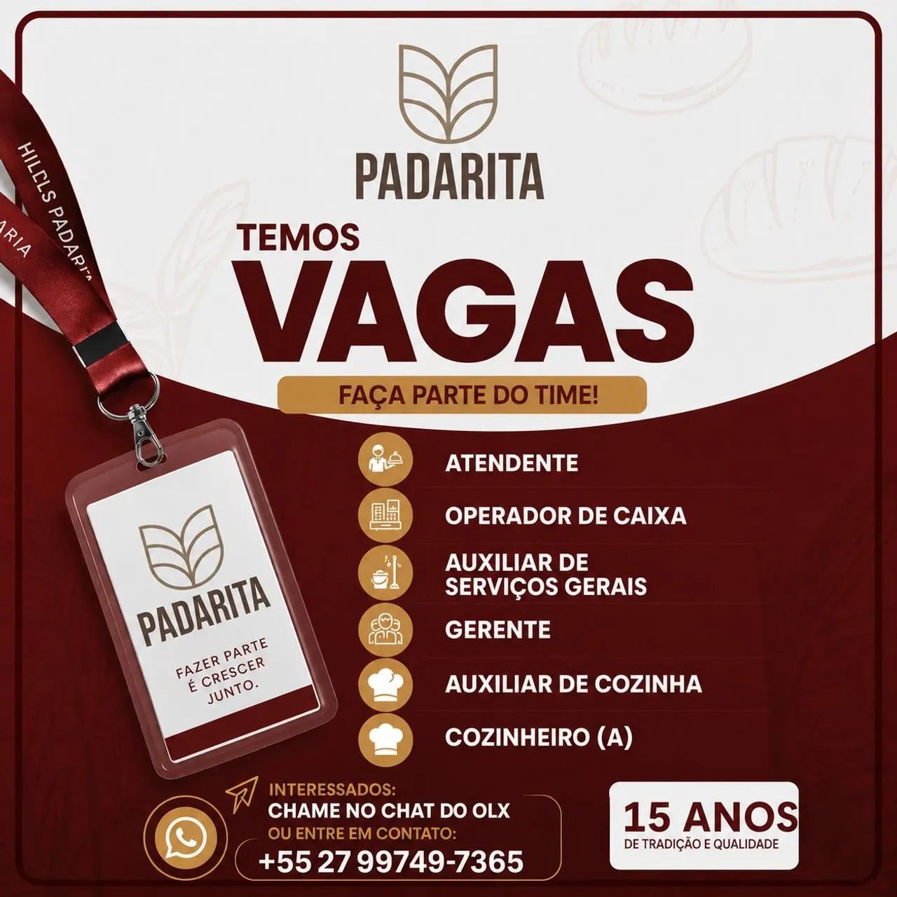 CONTRATAÇÃO IMADIATA!!