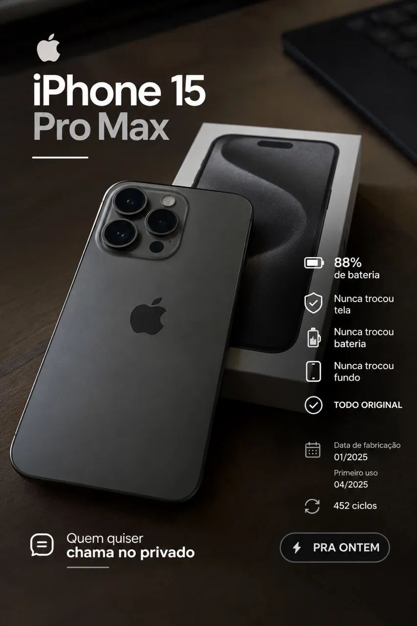 IPHONE 15 PRO MAX TODO ORIGINAL