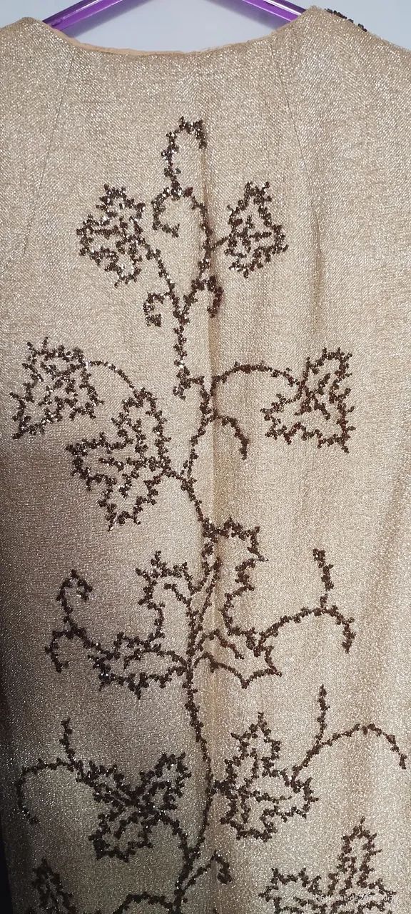 Abaya bordado Dourado  - Foto 4