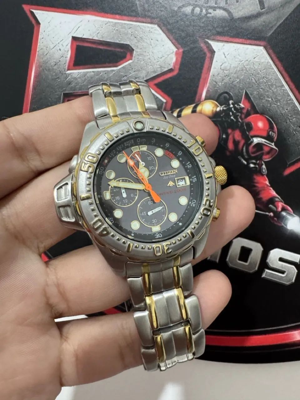 Citizen b740 série ouro full aço 