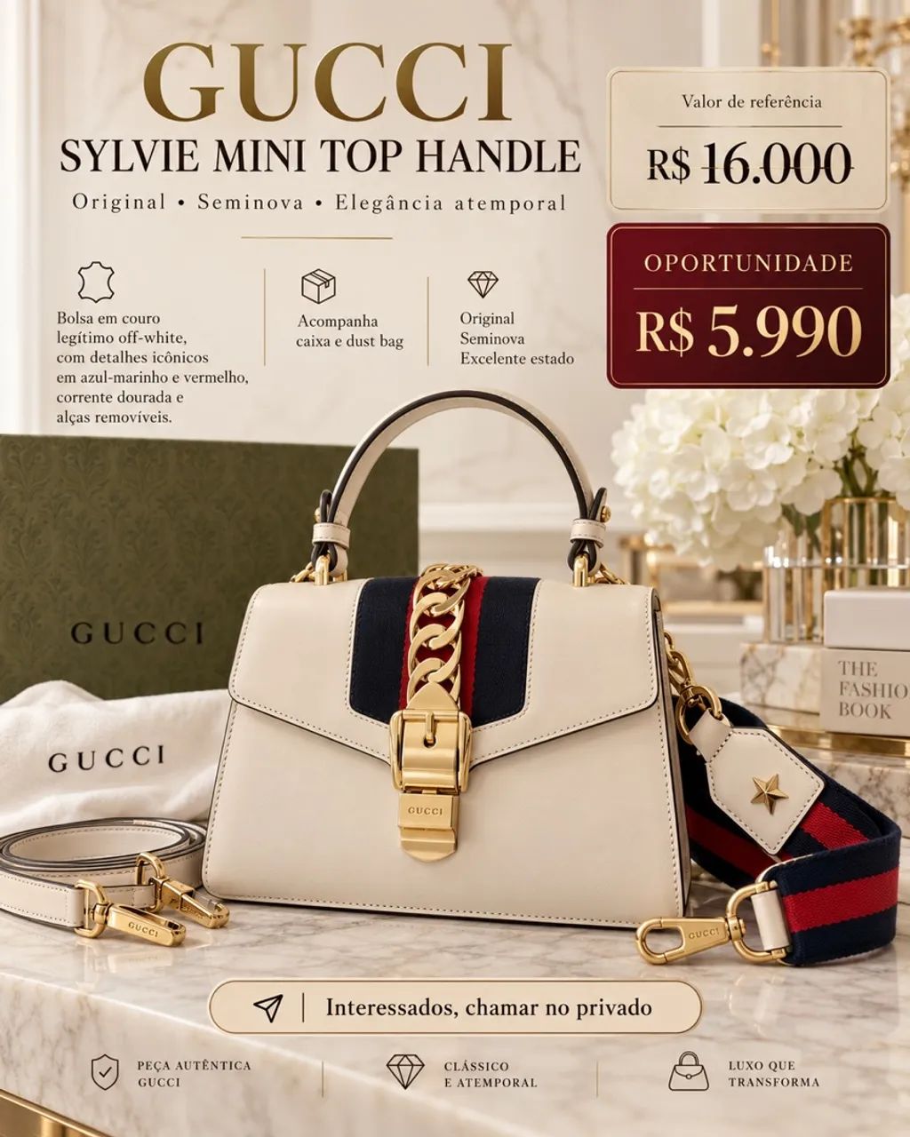 Gucci Sylvie Mini Top Handle ORIGINAL 