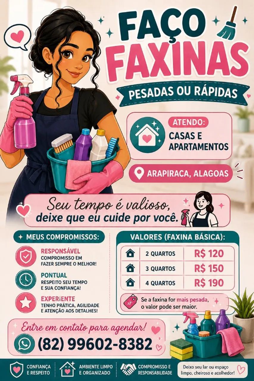 Faxineira/Diarista: Arapiraca-Al