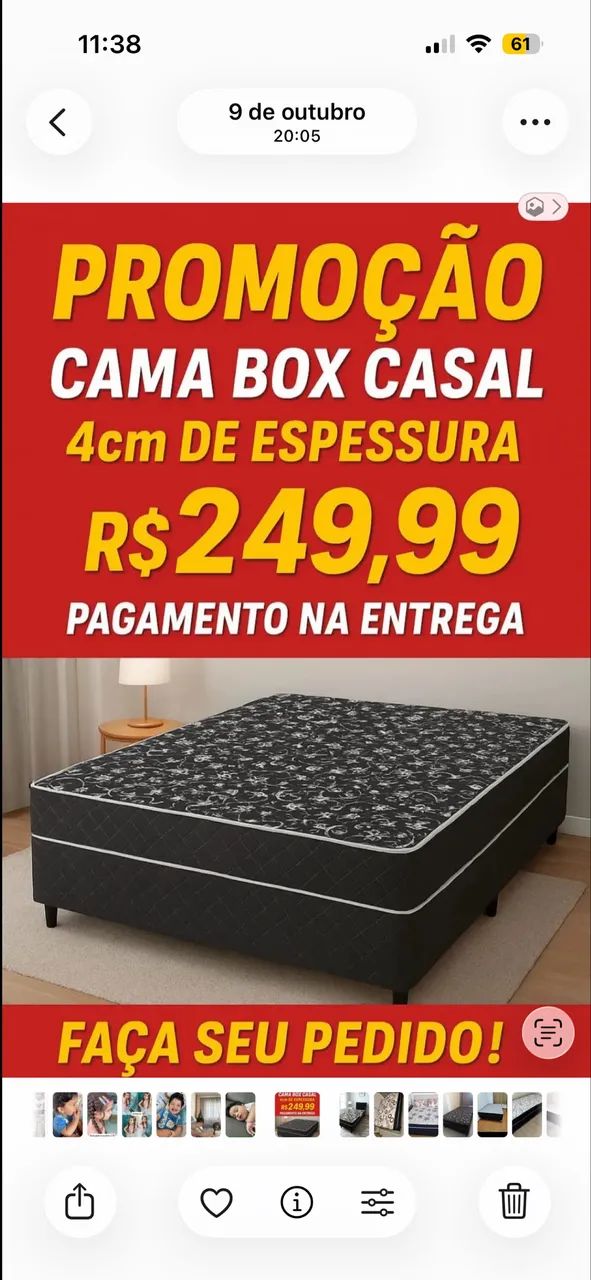 Cama box casal