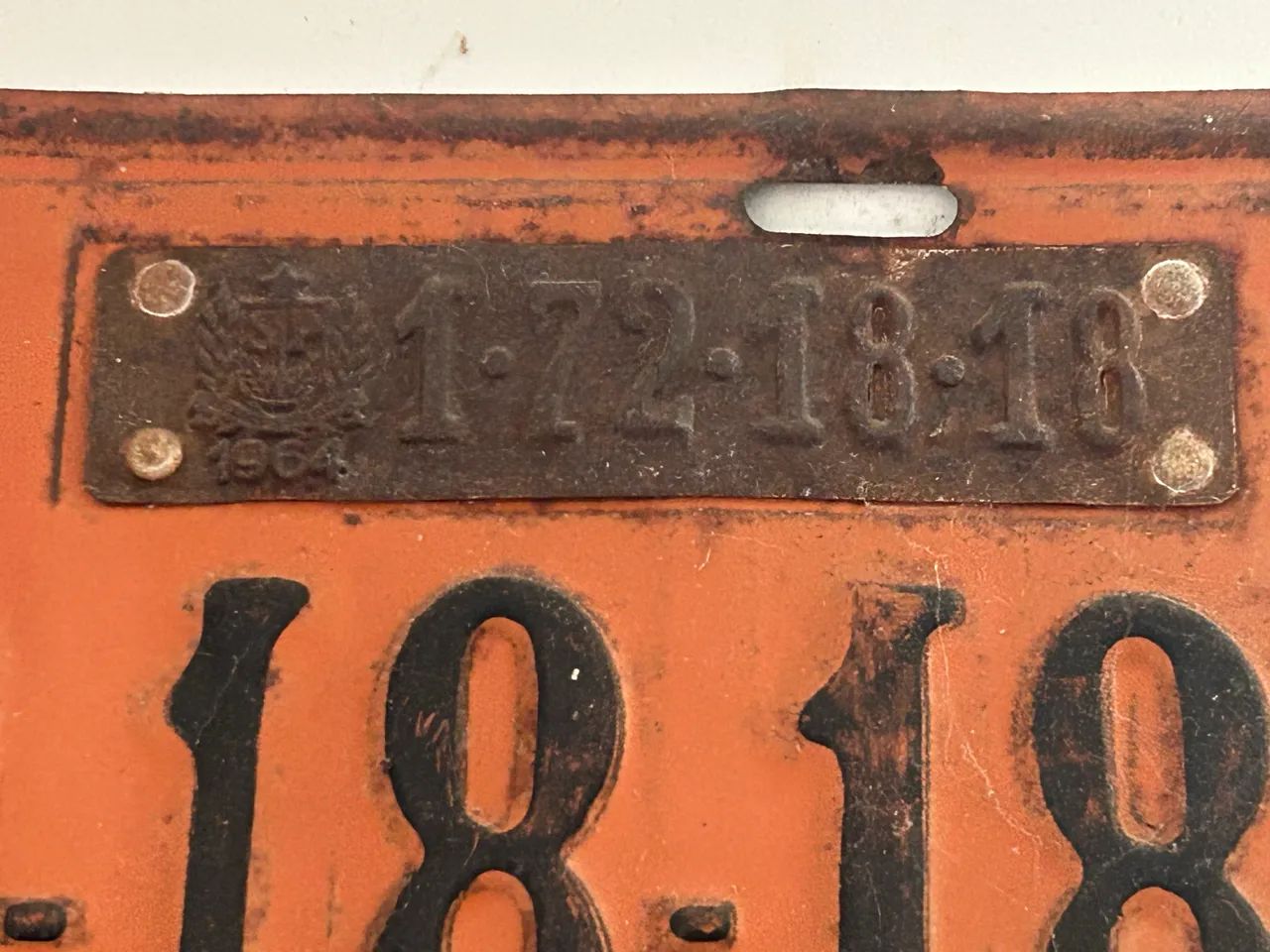 Placa de carro antiga 1964  - Foto 2