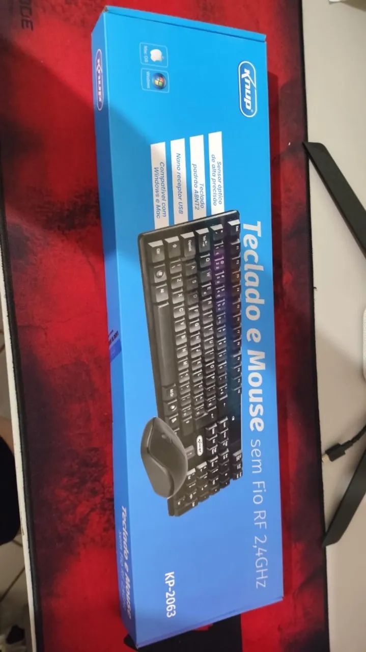 Kit Teclado e Mouse sem Fio Knup - Foto 2