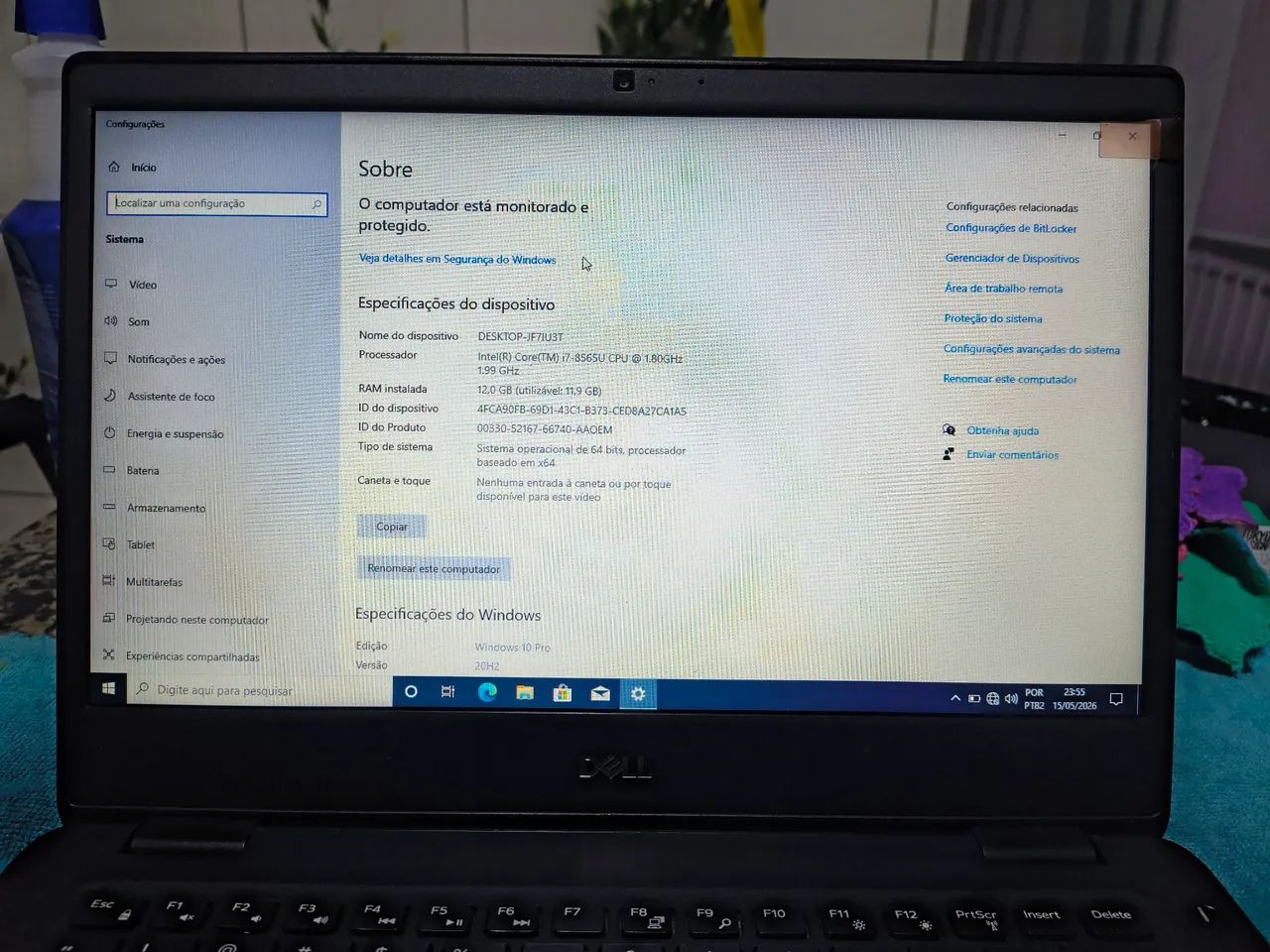  NOTEBOOK DELL LATITUDE 3400 8GB i7 8° SSD256gb - Foto 5