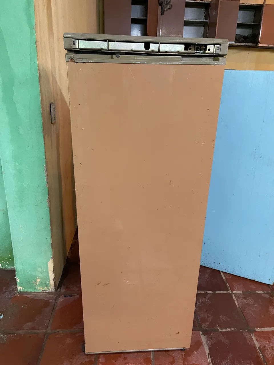 Geladeira Prosdocimo antiga marrom retrô vintage