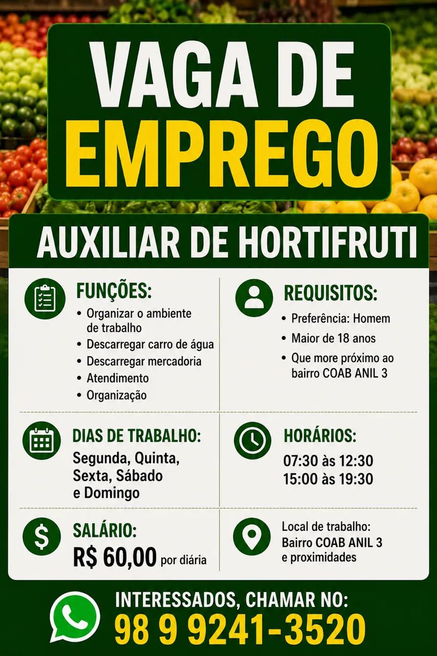 Vaga de emprego 