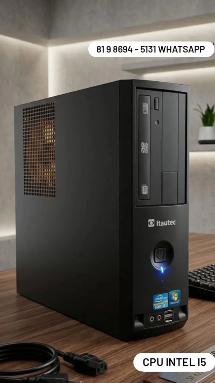 ? CPU Intel i5 2400 + SSD 120GB + 500GB HD | 6GB RAM | R$450