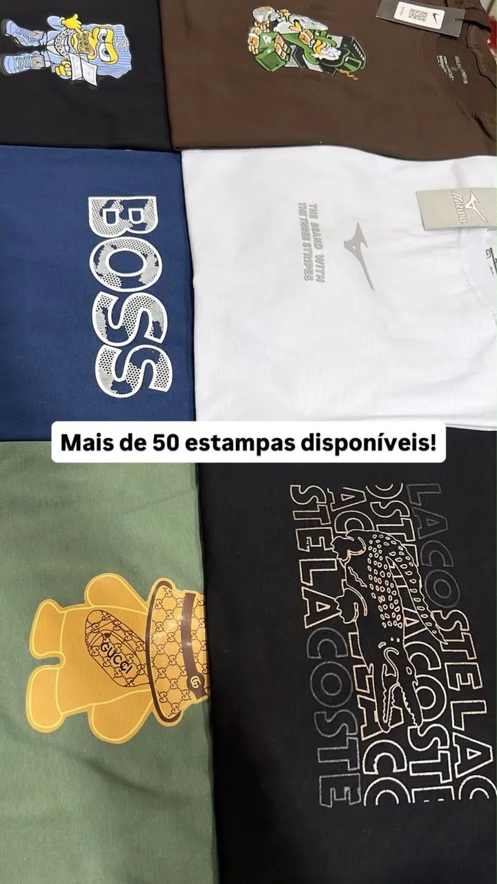 Kit 10 camisas masculinas para revenda , várias estampas  - Foto 5