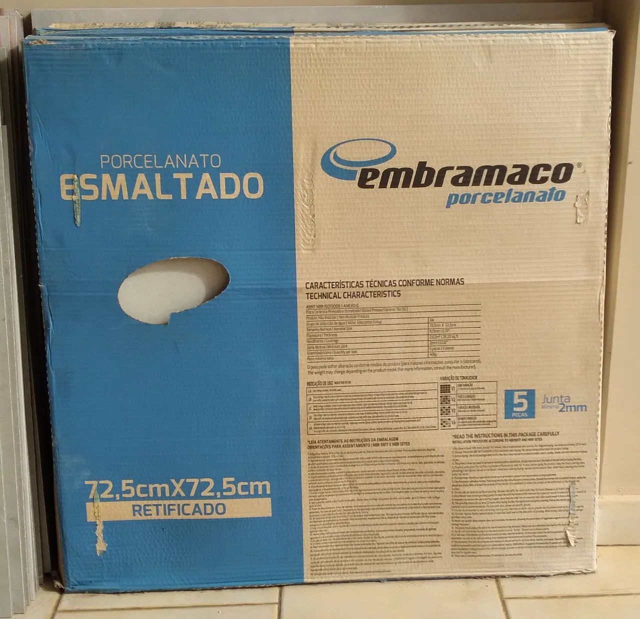 Porcelanato Esmaltado Embramaco 72,5x72,5 retificado ACEITO PROPOSTA PRA RETIRAR NO LOCAL 
