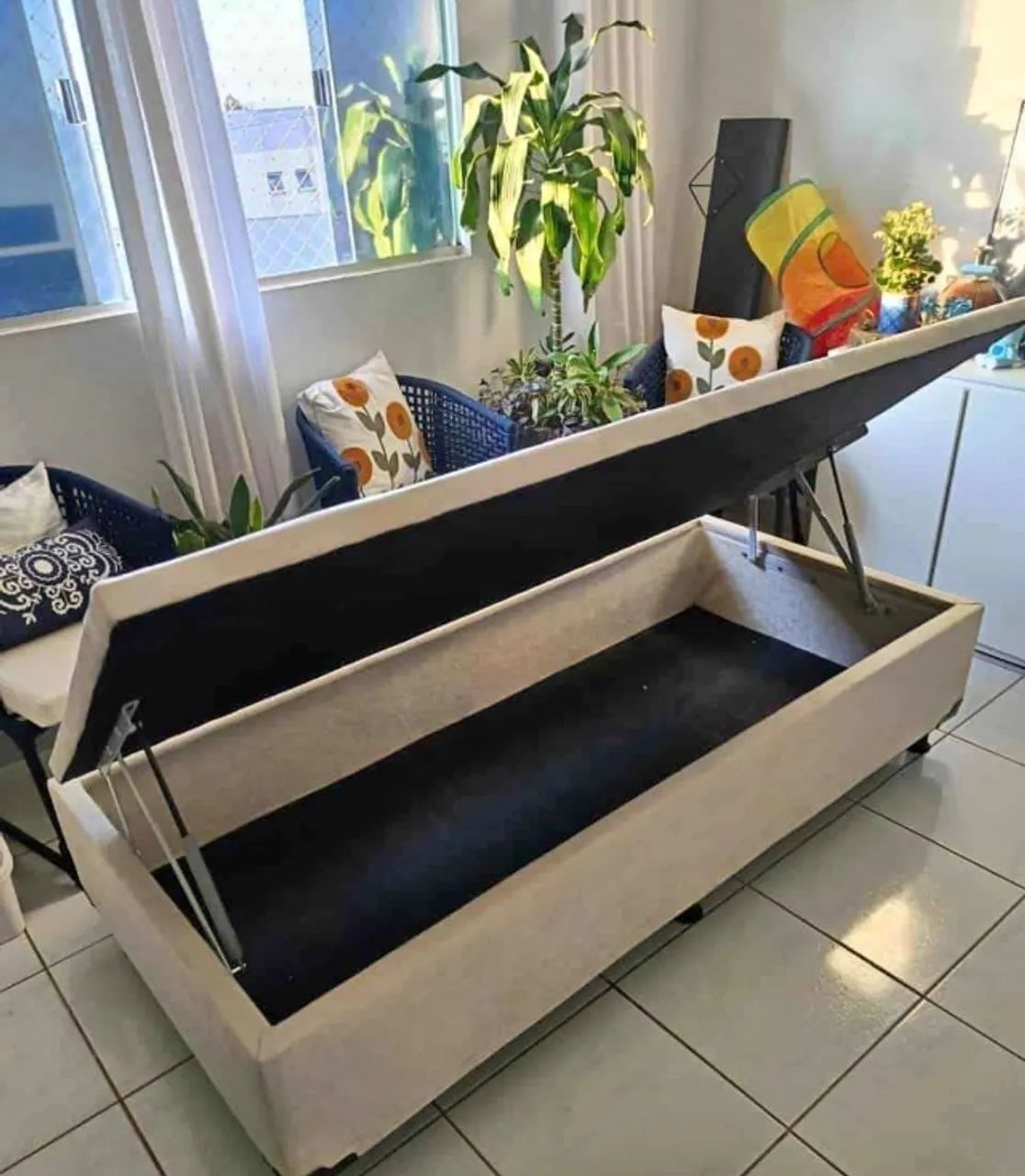 Cama solteiro novo 