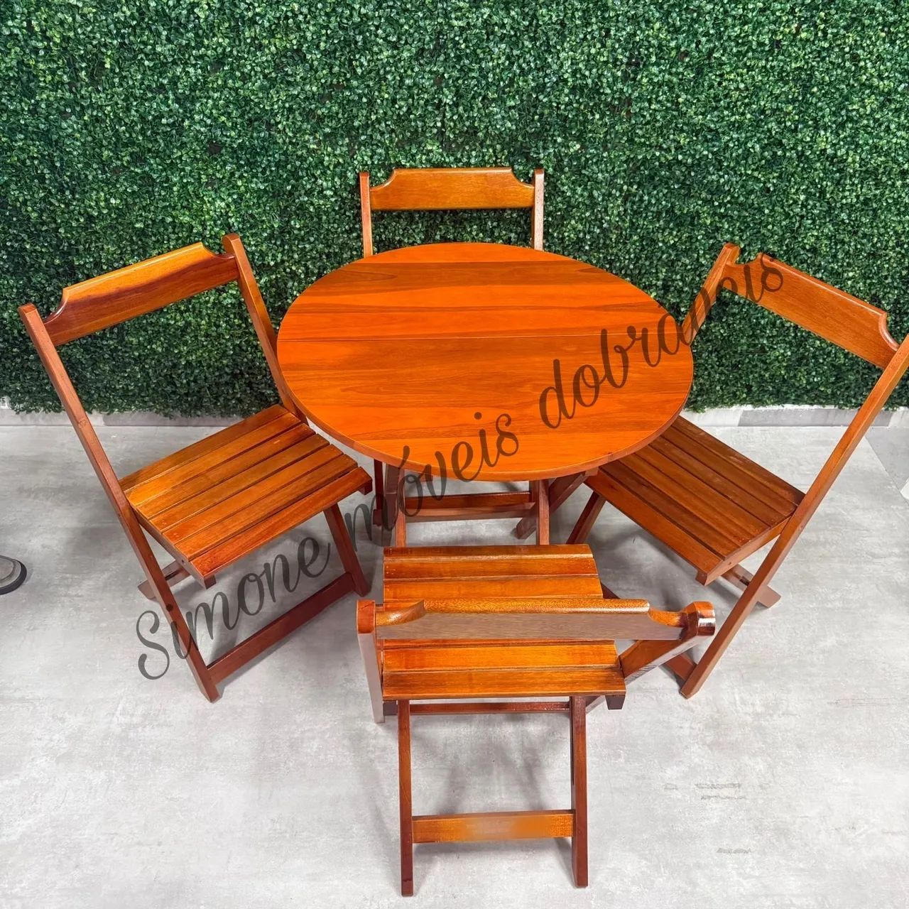 Conjunto mesa e cadeiras madeira maciça - Foto 2