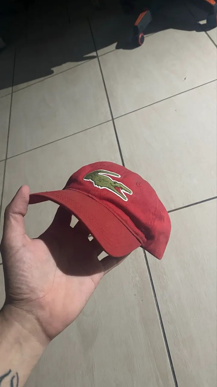 Boné Lacoste Big croco(vermelho) Original - Foto 4