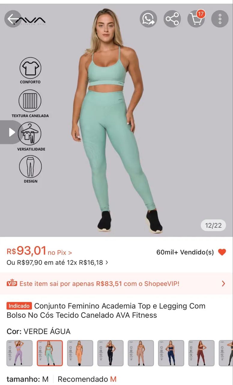 Vendo Conjunto AVA Fitness
