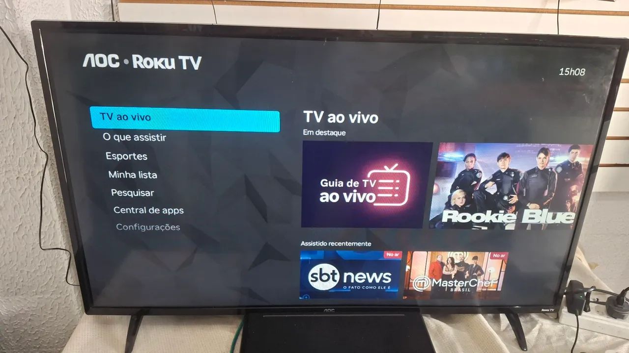 TV AOC ROKU 43 POLEGADAS SMART IMPECÁVEL COM GARANTIA DE FUNCIONAMENTO SUPER RÁPIDA...  - Foto 3