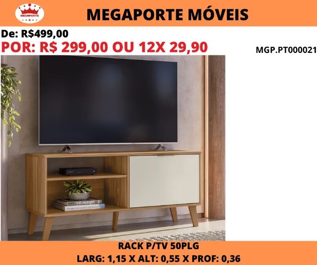 Rack 1,15 para tv até 50 Polegadas