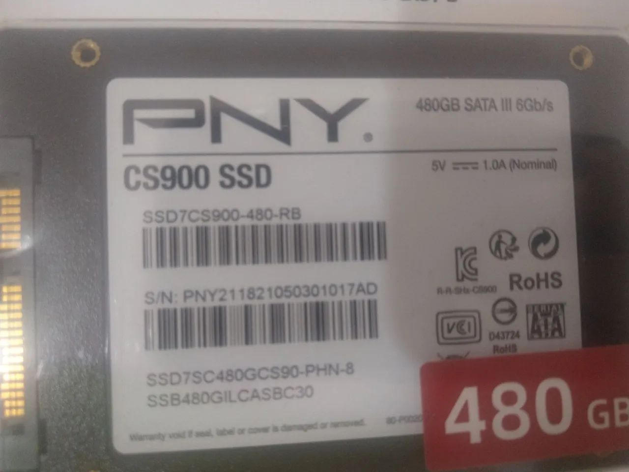 SSD PNY 480 GB SATA 