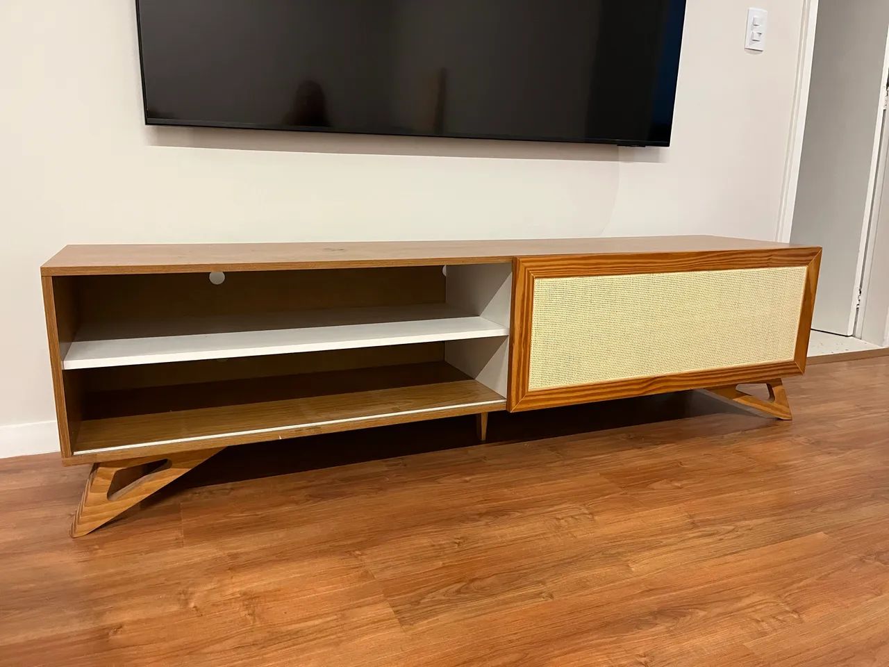 Rack Moderno Estilo Retrô Palhinha - 180cm - Foto 2