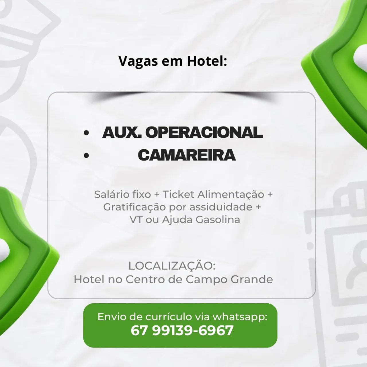 Vagas em hotel
