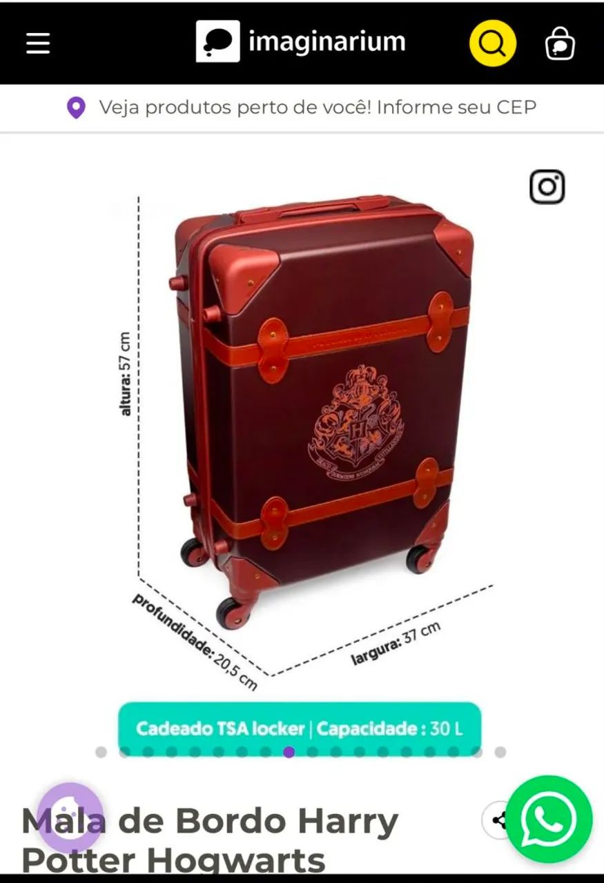 Mala de Bordo Hogwarts - Foto 5