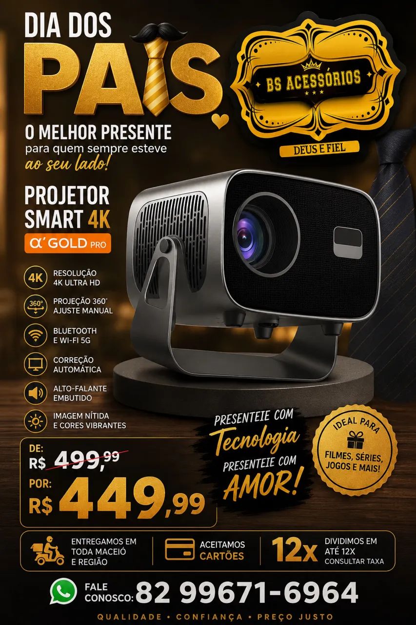 PROJETOR HY500 ANDROID PEGA YOUTUBE NETFLIX E MUITO + 