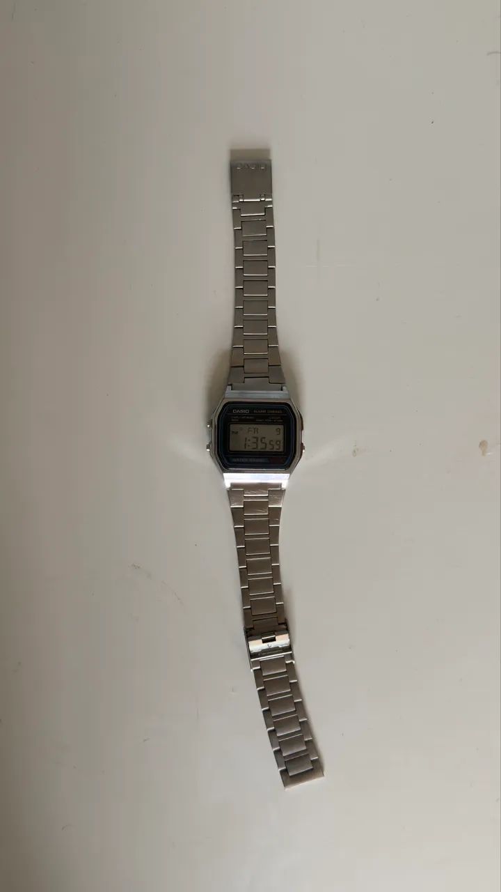 Relógio Casio Vintage A158W Original - Prata Retrô - Foto 2
