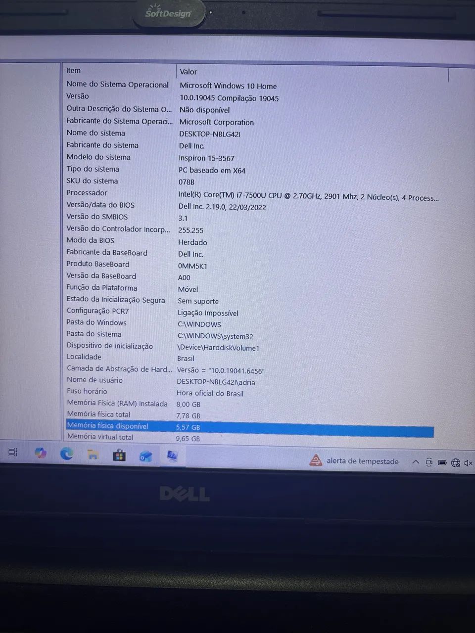 Notebook Dell Ispiron 15 3567 - Foto 5