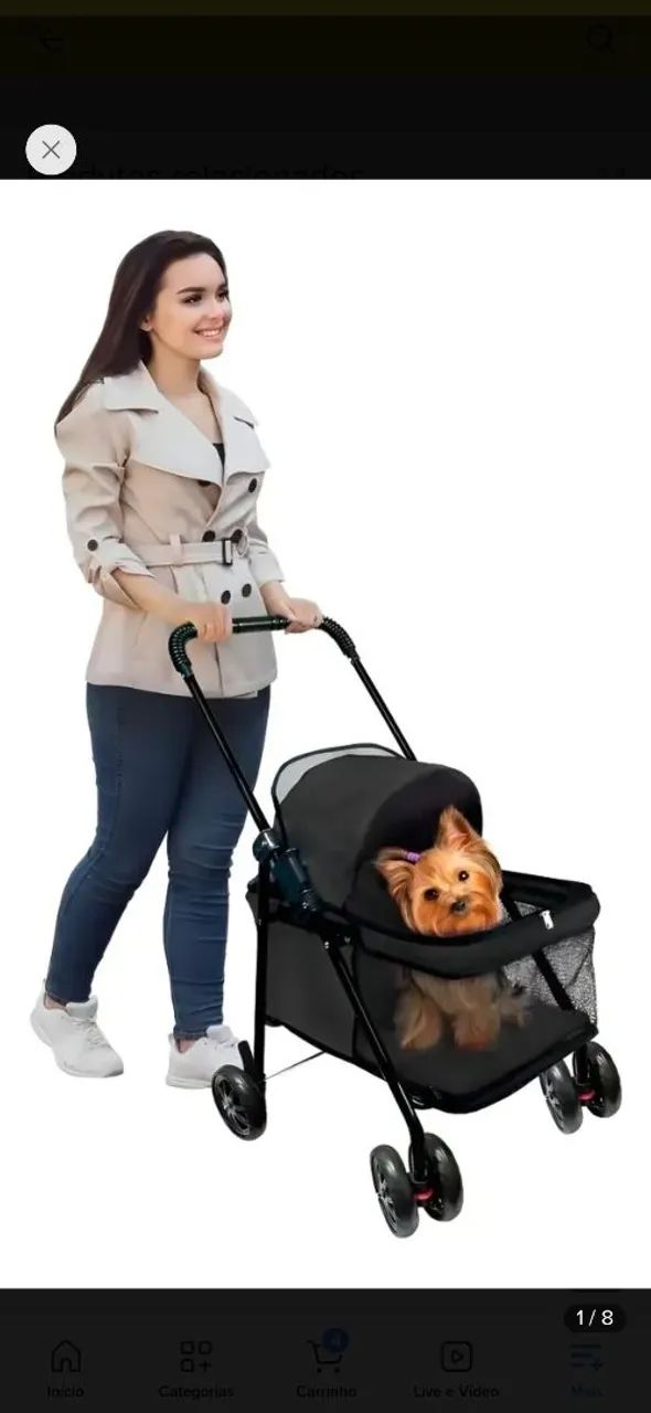 Carrinho de passeio Pet 