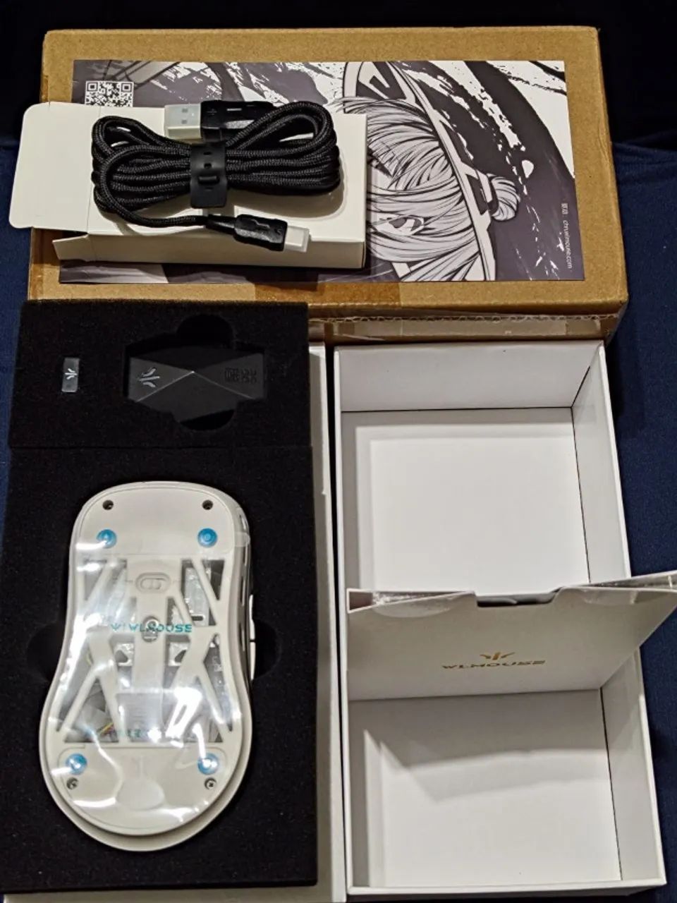 Mouse WLMOUSE Strider Magnesium - Branco (NOVO) - Foto 4