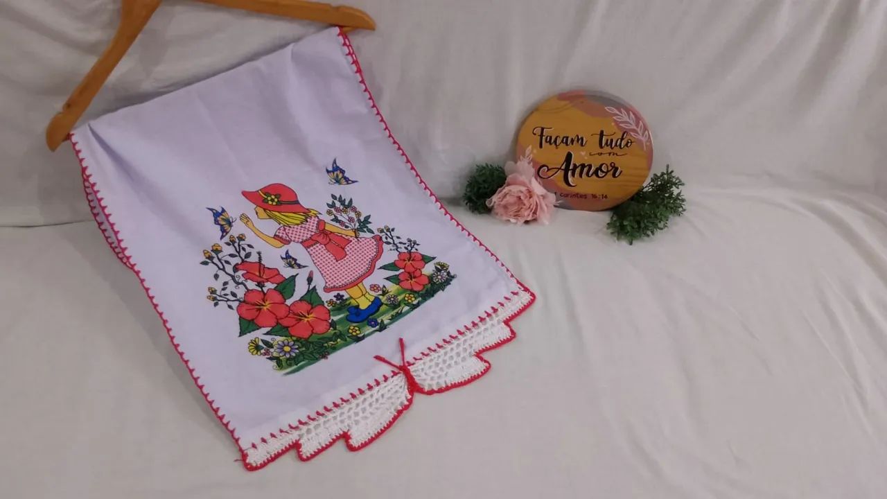 Guardanapos bordados em crochê  - Foto 6