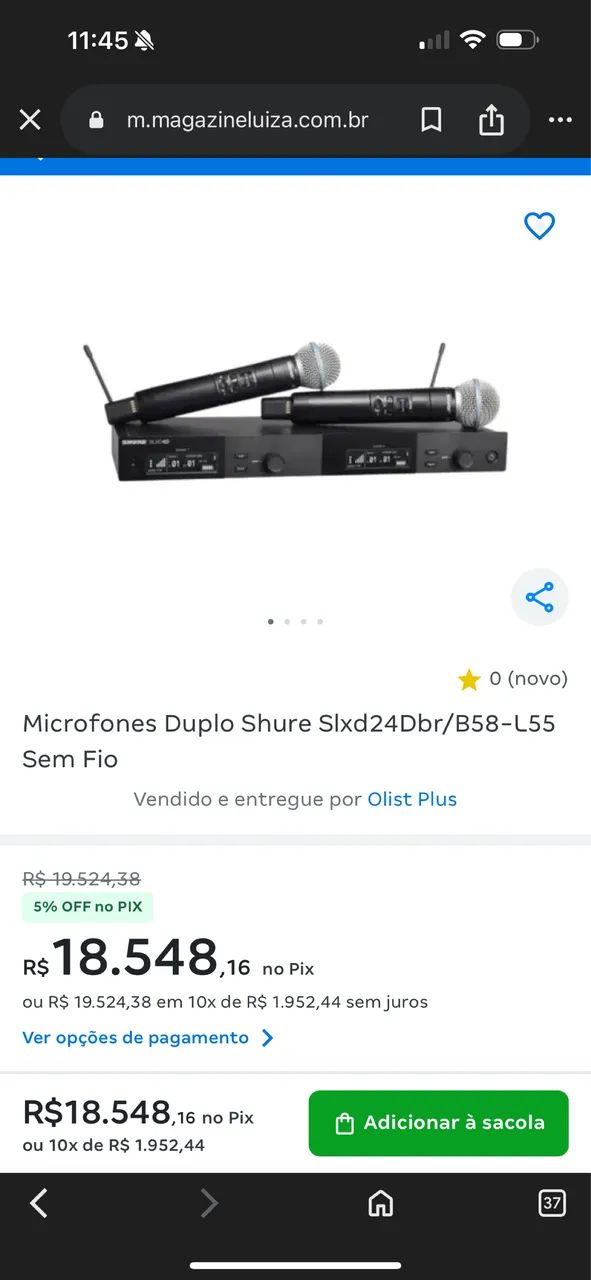 MICROFONE SHURE PROFISSIONAL  - Foto 3