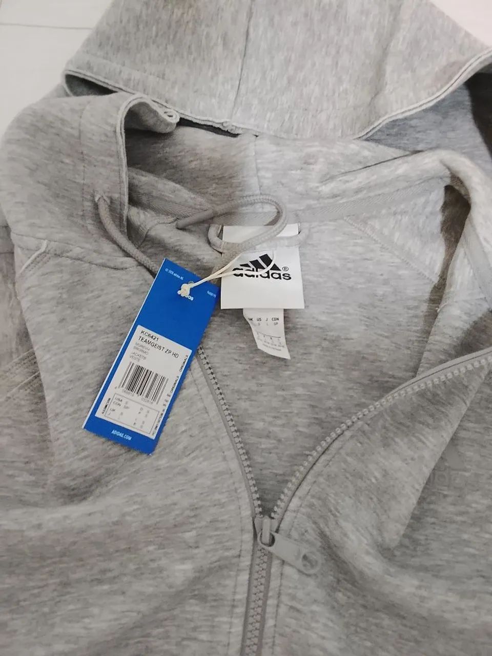 Blusa Adidas capuz teamgeist zíper código KC6421 - Foto 3