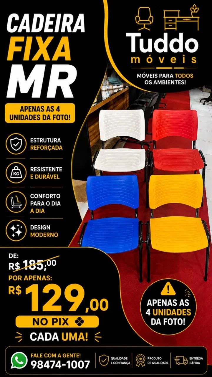 Cadeira fixa promoção