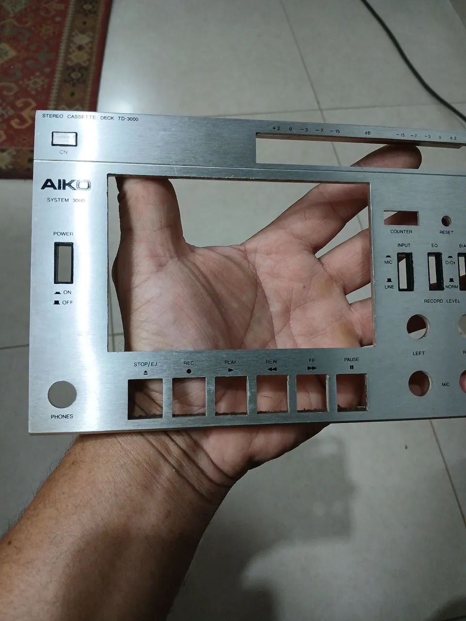 Painel frontal tape deck Aiko td 3000 - Foto 4