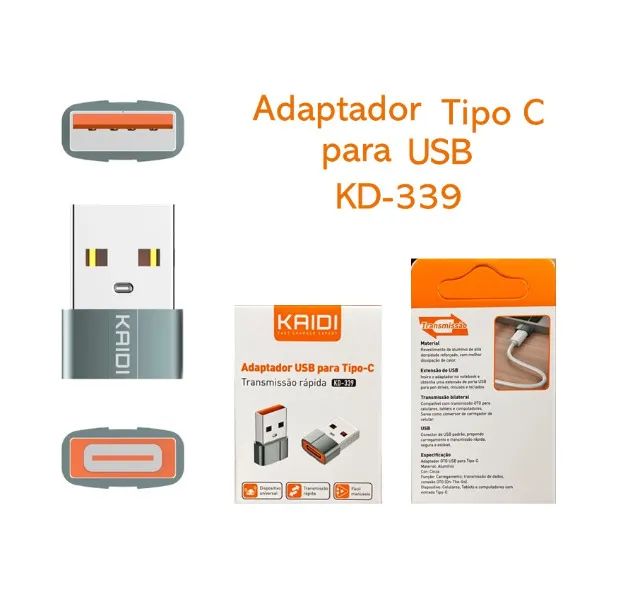 Adaptador Usb Tipo C Para Usb Kaidi - Foto 3