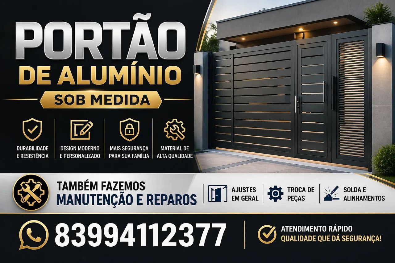 Portão de alumínio 