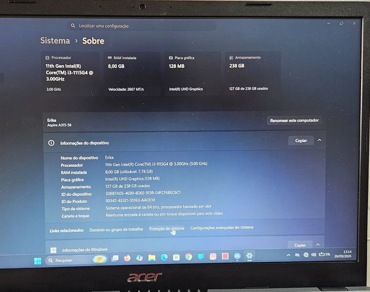 Notebook Acer Aspire 3 - Intel Core i3 + Windows 11 - Foto 3