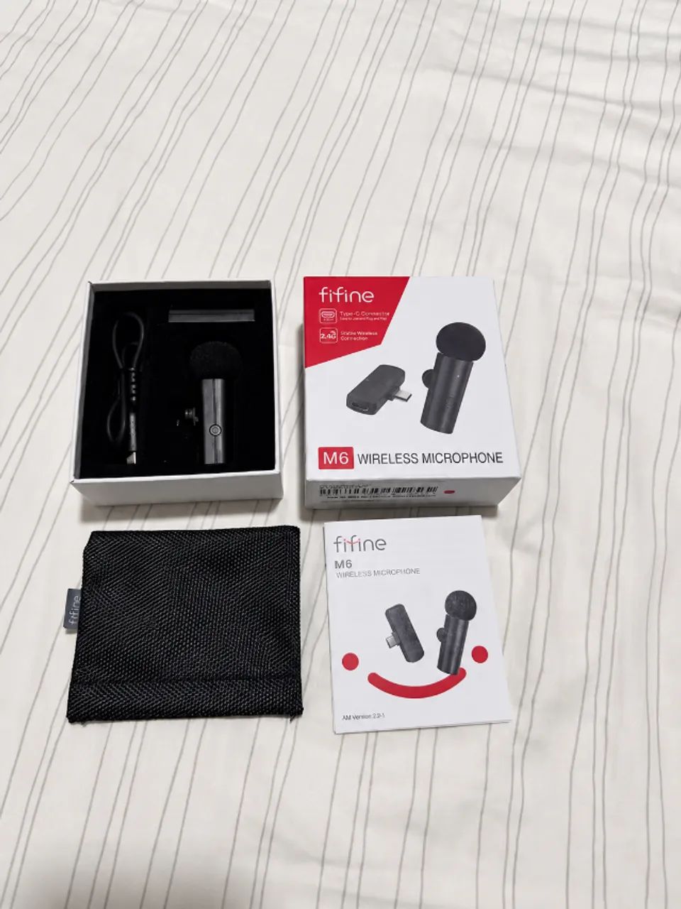 Microfone de Lapela Sem Fio FIFINE M6 - Conexão USB-C - Novo - Foto 2