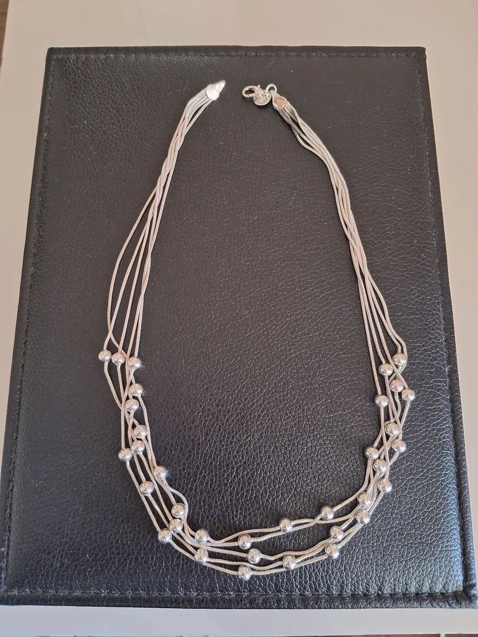Conjunto de colar e pulseira banho de prata - Foto 5
