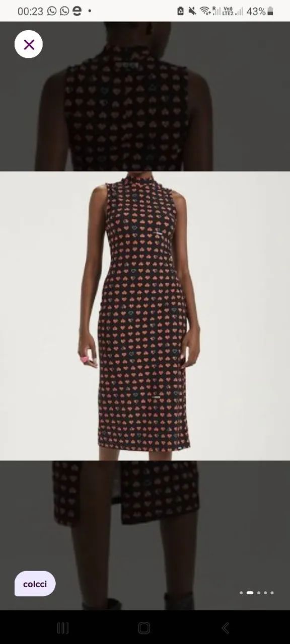 Vestido Colcci tubinho tamanho G algodão  - Foto 2