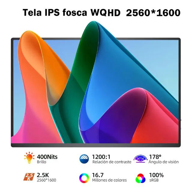 Monitor Portátil Uperfect 16 Polegadas novo na caixa - Foto 4